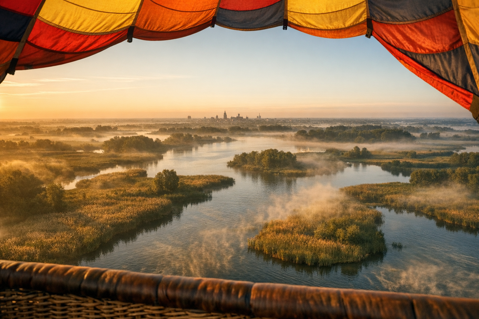 Luchtballonvaart boven Den Bosch en omgeving