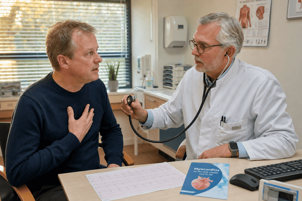 Welke hartklachten kunnen ontstaan na een COVID-19-infectie of griep (zoals myocarditis) en wanneer moet je hiervoor naar de huisarts of&nbsp;cardioloog?